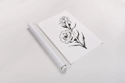 Line Carnation III by Chris Paschke. shown as a rolled paper print. Available as archival giclee rolled canvas, fine art paper, or poster print. SKU 64188h.