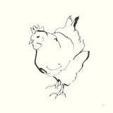 Line Chicken II by Chris Paschke. SKU 58322a. Archival Giclee Fine art print for wall decor.