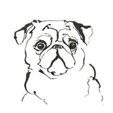 Line Dog Pug I by Chris Paschke. SKU 63554a. Archival Giclee Fine art print for wall decor.