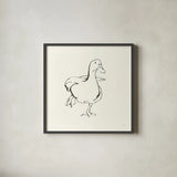 Line Duck II by Chris Paschke. Shown in a sleek black glass frame for a contemporary gallery look. Available as an archival giclee rolled canvas, fine art paper, or poster print. SKU 58324a.