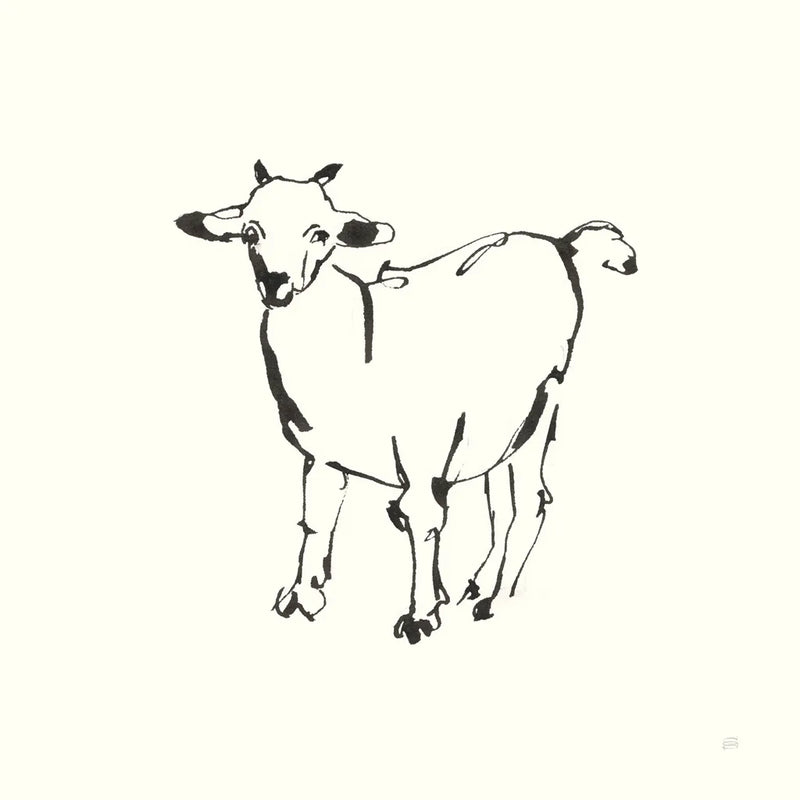 Line Goat by Chris Paschke. SKU 58326a. Archival Giclee Fine art print for wall decor.