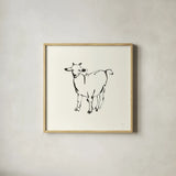 Line Goat by Chris Paschke. Shown in a natural wood glass frame for a timeless modern aesthetic. Available as an archival giclee rolled canvas, fine art paper, or poster print. SKU 58326a.
