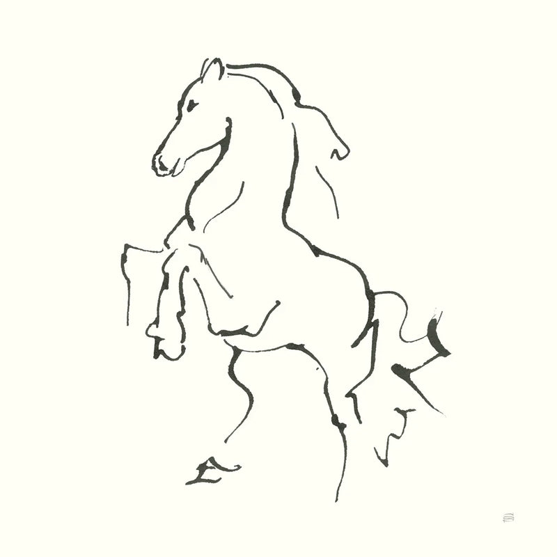 Line Horse I by Chris Paschke. SKU 62489a. Archival Giclee Fine art print for wall decor.