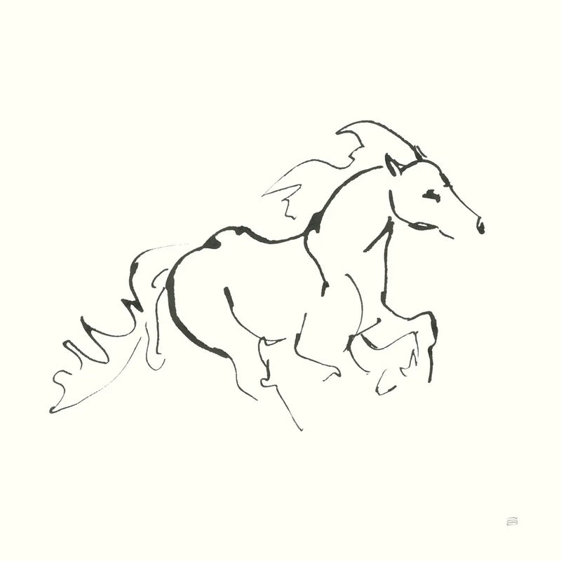 Line Horse II by Chris Paschke. SKU 62490a. Archival Giclee Fine art print for wall decor.