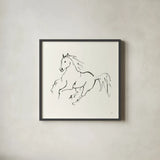 Line Horse III by Chris Paschke. Shown in a sleek black glass frame for a contemporary gallery look. Available as an archival giclee rolled canvas, fine art paper, or poster print. SKU 62491a.