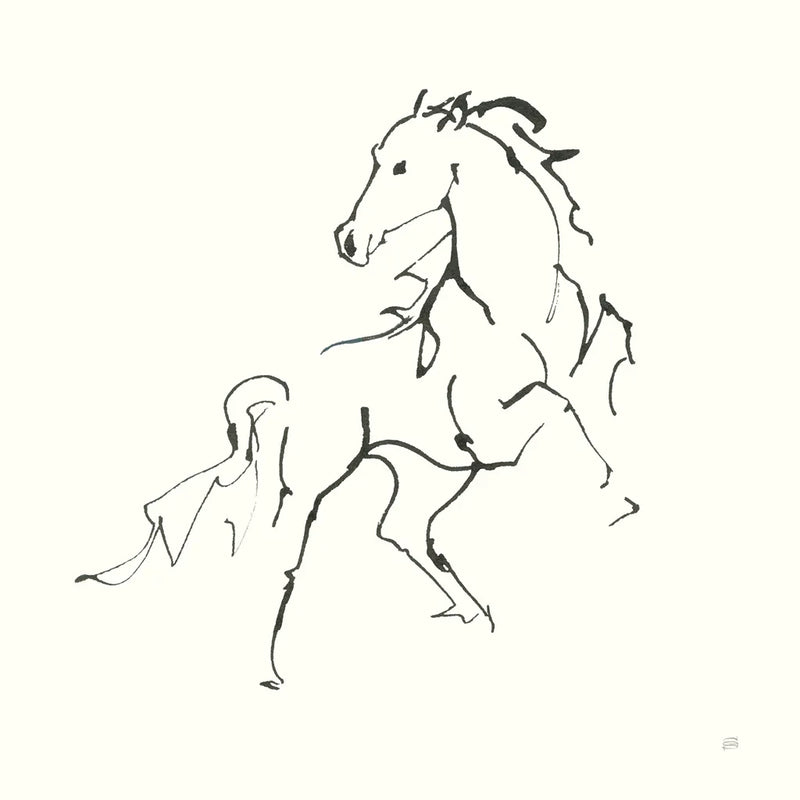 Line Horse IV by Chris Paschke. SKU 62492a. Archival Giclee Fine art print for wall decor.