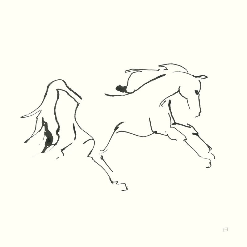 Line Horse VII by Chris Paschke. SKU 62495a. Archival Giclee Fine art print for wall decor.