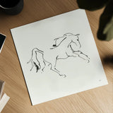 Line Horse VII by Chris Paschke. Shown as a detailed flat fine art print, highlighting archival giclee quality. Available as an archival giclee rolled canvas, fine art paper, or poster print. SKU 62495a.