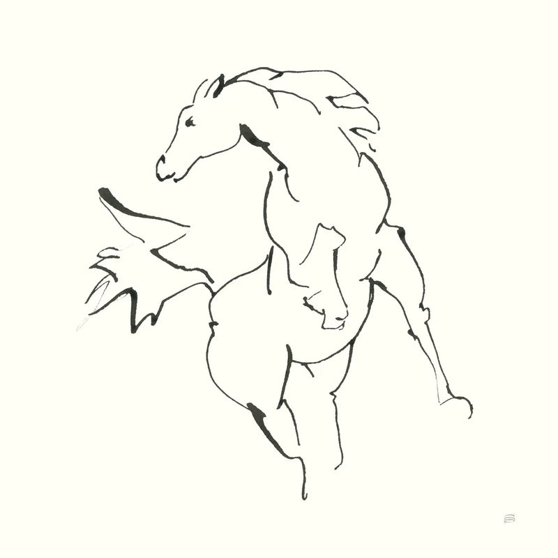 Line Horse VIII by Chris Paschke. SKU 62496a. Archival Giclee Fine art print for wall decor.