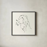 Line Horse VIII by Chris Paschke. Shown in a sleek black glass frame for a contemporary gallery look. Available as an archival giclee rolled canvas, fine art paper, or poster print. SKU 62496a.