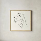 Line Horse VIII by Chris Paschke. Shown in a natural wood glass frame for a timeless modern aesthetic. Available as an archival giclee rolled canvas, fine art paper, or poster print. SKU 62496a.