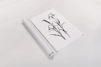 Line Iris I by Chris Paschke. shown as a rolled paper print. Available as archival giclee rolled canvas, fine art paper, or poster print. SKU 64189h.