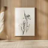 Line Iris II by Chris Paschke. shown as over sized large wall art. Available as an archival giclee rolled canvas, fine art paper, or poster print. SKU 64190h.