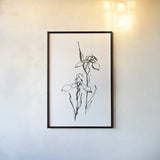 Line Iris II by Chris Paschke. shown as a paper print in a black flame. Available as a archival giclee rolled canvas, fine art paper, or poster print. SKU 64190h.