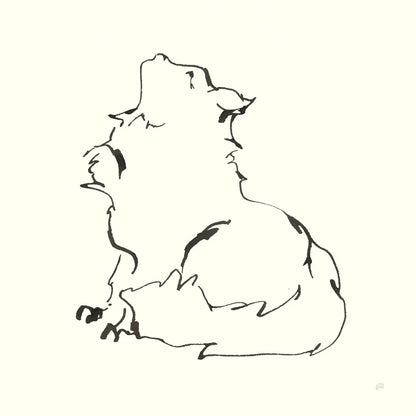 Line Kitten I by Chris Paschke. SKU 58636a. Archival Giclee Fine art print for wall decor.