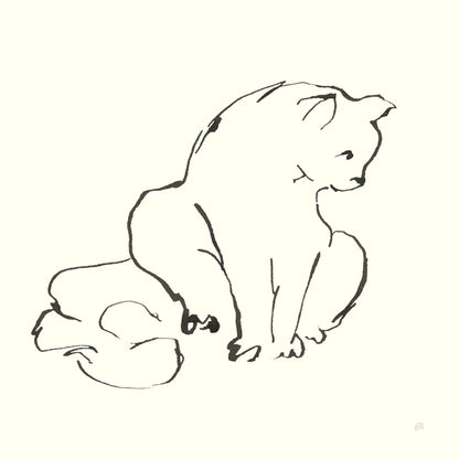 Line Kitten II by Chris Paschke. SKU 58637a. Archival Giclee Fine art print for wall decor.