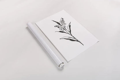 Line Lily of the Valley II by Chris Paschke. shown as a rolled paper print. Available as archival giclee rolled canvas, fine art paper, or poster print. SKU 64185h.