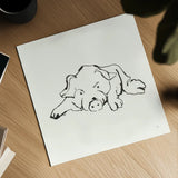Line Pig I by Chris Paschke. Shown as a detailed flat fine art print, highlighting archival giclee quality. Available as an archival giclee rolled canvas, fine art paper, or poster print. SKU 58319a.
