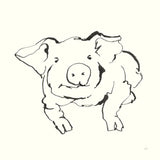Line Pig II by Chris Paschke. SKU 58320a. Archival Giclee Fine art print for wall decor.