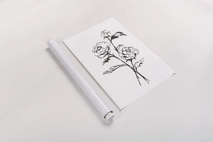 Line Ranunculus I by Chris Paschke. shown as a rolled paper print. Available as archival giclee rolled canvas, fine art paper, or poster print. SKU 64180h.