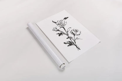 Line Ranunculus II by Chris Paschke. shown as a rolled paper print. Available as archival giclee rolled canvas, fine art paper, or poster print. SKU 64181h.