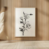 Line Ranunculus II by Chris Paschke. shown as over sized large wall art. Available as an archival giclee rolled canvas, fine art paper, or poster print. SKU 64181h.