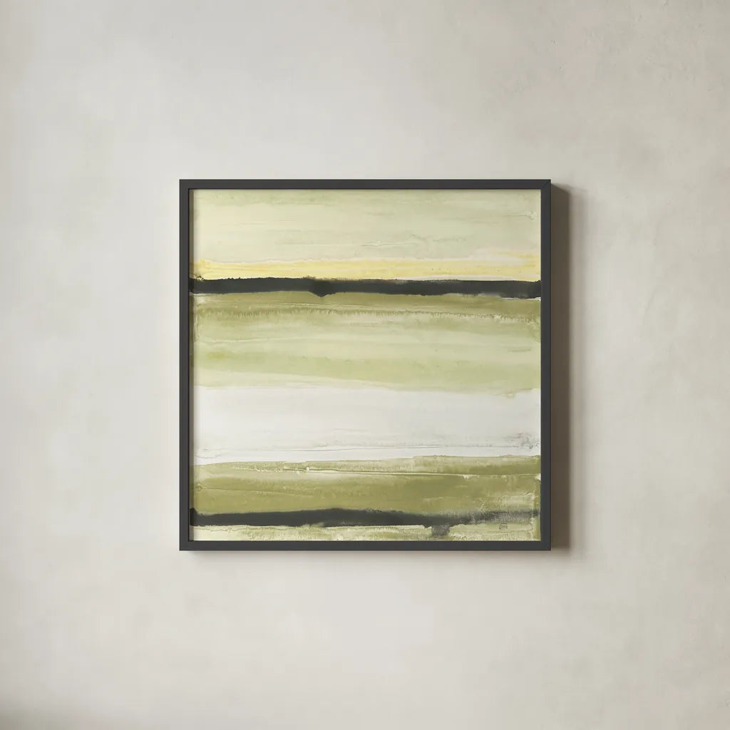 Lines in the Sand BWG by Chris Paschke. Shown in a sleek black glass frame for a contemporary gallery look. Available as an archival giclee rolled canvas, fine art paper, or poster print. SKU 57003a.