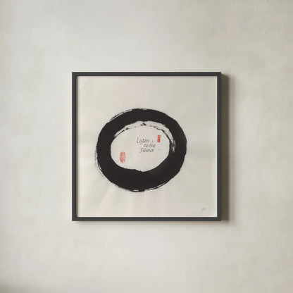 Listen To The Sile by Chris Paschke. Shown in a sleek black glass frame for a contemporary gallery look. Available as an archival giclee rolled canvas, fine art paper, or poster print. SKU 39138a.