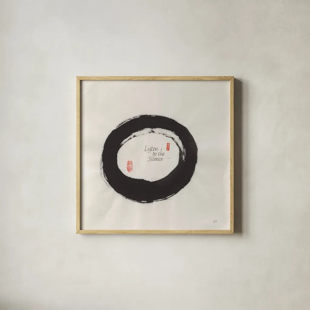 Listen To The Sile by Chris Paschke. Shown in a natural wood glass frame for a timeless modern aesthetic. Available as an archival giclee rolled canvas, fine art paper, or poster print. SKU 39138a.