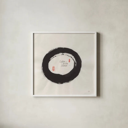 Listen To The Sile by Chris Paschke. Shown in a crisp white glass frame for a clean and minimalist style. Available as an archival giclee rolled canvas, fine art paper, or poster print. SKU 39138a.