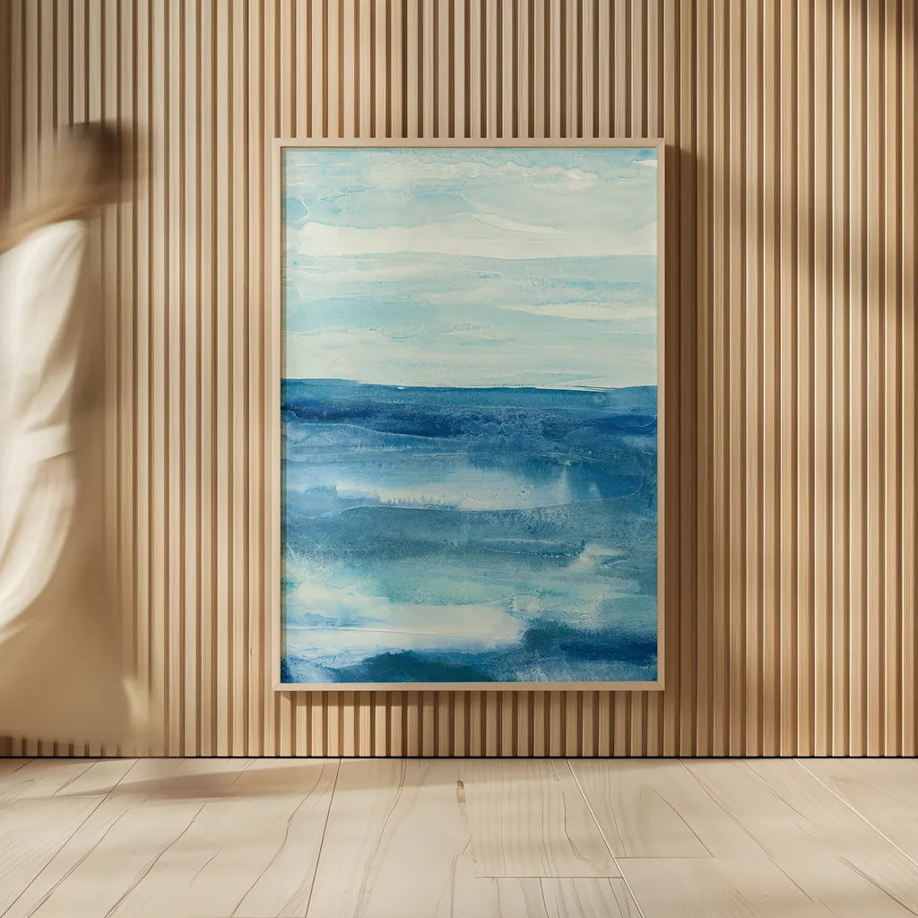 Lost in Blue by Chris Paschke. shown as over sized large wall art. Available as an archival giclee rolled canvas, fine art paper, or poster print. SKU 14954h.