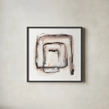 Lost in Squares I by Chris Paschke. Shown in a sleek black glass frame for a contemporary gallery look. Available as an archival giclee rolled canvas, fine art paper, or poster print. SKU 70671a.