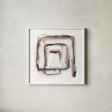 Lost in Squares I by Chris Paschke. Shown in a crisp white glass frame for a clean and minimalist style. Available as an archival giclee rolled canvas, fine art paper, or poster print. SKU 70671a.