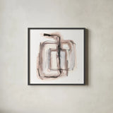 Lost in Squares II by Chris Paschke. Shown in a sleek black glass frame for a contemporary gallery look. Available as an archival giclee rolled canvas, fine art paper, or poster print. SKU 70672a.