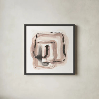 Lost in Squares III by Chris Paschke. Shown in a sleek black glass frame for a contemporary gallery look. Available as an archival giclee rolled canvas, fine art paper, or poster print. SKU 70673a.