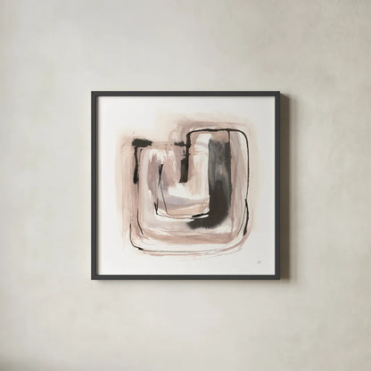 Lost in Squares IV by Chris Paschke. Shown in a sleek black glass frame for a contemporary gallery look. Available as an archival giclee rolled canvas, fine art paper, or poster print. SKU 70674a.