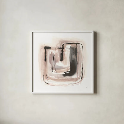 Lost in Squares IV by Chris Paschke. Shown in a crisp white glass frame for a clean and minimalist style. Available as an archival giclee rolled canvas, fine art paper, or poster print. SKU 70674a.