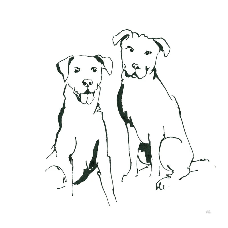 Lovable Mutts III by Chris Paschke. SKU 63403a. Archival Giclee Fine art print for wall decor.