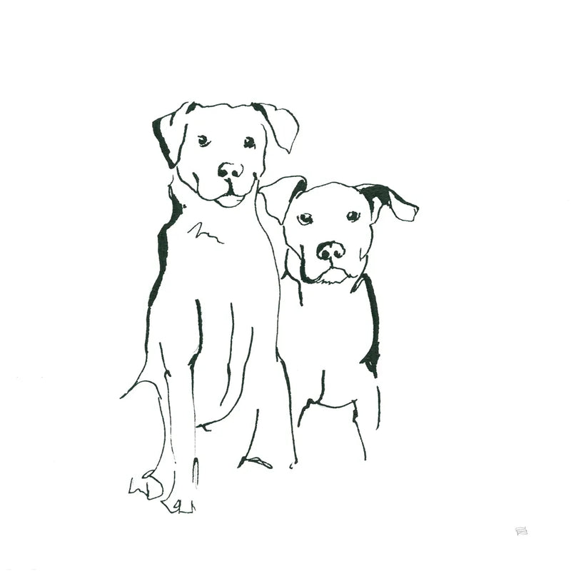 Lovable Mutts IV by Chris Paschke. SKU 63404a. Archival Giclee Fine art print for wall decor.