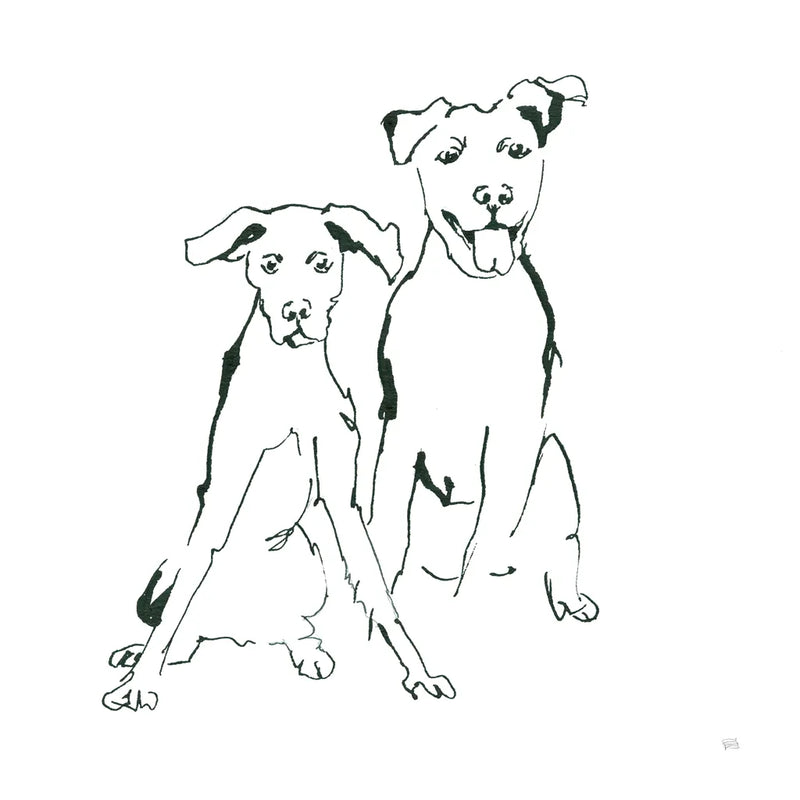 Lovable Mutts V by Chris Paschke. SKU 63405a. Archival Giclee Fine art print for wall decor.