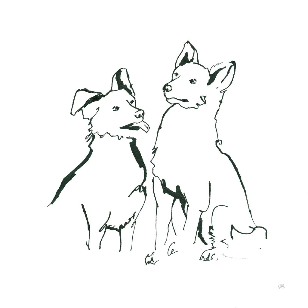 Lovable Mutts VI by Chris Paschke. SKU 63406a. Archival Giclee Fine art print for wall decor.