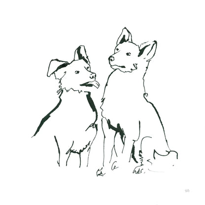 Lovable Mutts VI by Chris Paschke. SKU 63406a. Archival Giclee Fine art print for wall decor.