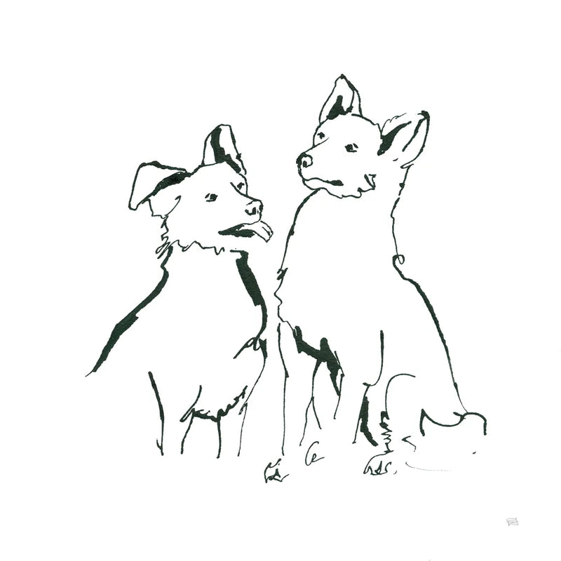 Lovable Mutts VI by Chris Paschke. SKU 63406a. Archival Giclee Fine art print for wall decor.