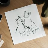 Lovable Mutts VI by Chris Paschke. Shown as a detailed flat fine art print, highlighting archival giclee quality. Available as an archival giclee rolled canvas, fine art paper, or poster print. SKU 63406a.