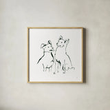 Lovable Mutts VI by Chris Paschke. Shown in a natural wood glass frame for a timeless modern aesthetic. Available as an archival giclee rolled canvas, fine art paper, or poster print. SKU 63406a.