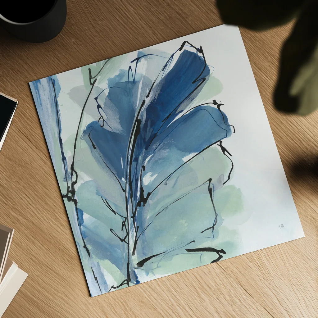 Luxe Banana Leaf II by Chris Paschke. Shown as a detailed flat fine art print, highlighting archival giclee quality. Available as an archival giclee rolled canvas, fine art paper, or poster print. SKU 84577a.