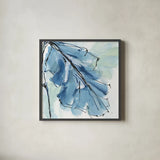Luxe Banana Leaf IV by Chris Paschke. Shown in a sleek black glass frame for a contemporary gallery look. Available as an archival giclee rolled canvas, fine art paper, or poster print. SKU 84579a.