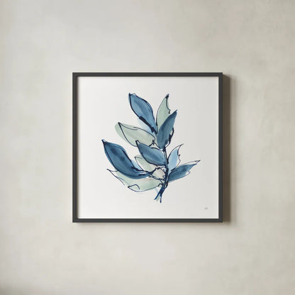 Luxe Leaf IV by Chris Paschke. Shown in a sleek black glass frame for a contemporary gallery look. Available as an archival giclee rolled canvas, fine art paper, or poster print. SKU 84575a.