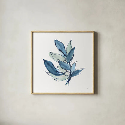Luxe Leaf IV by Chris Paschke. Shown in a natural wood glass frame for a timeless modern aesthetic. Available as an archival giclee rolled canvas, fine art paper, or poster print. SKU 84575a.
