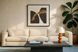 Makeover III by Chris Paschke. Displayed in a glass frame with matte in a clean modern living room. Available as an archival giclee rolled canvas, fine art paper, or poster print. SKU 94383a.